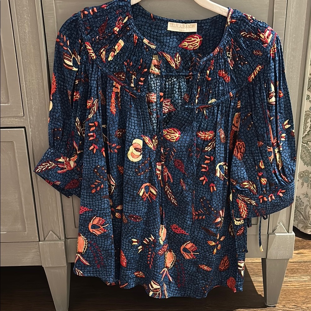 Ulla Johnson Blue Floral Top